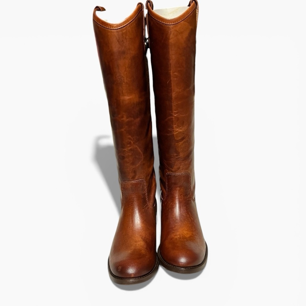 NEW with Box FRYE Melissa Button Equestrian Style Brown Leather Boots | Size 5.5 - Picture 7 of 15